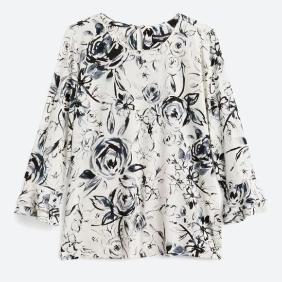 New Karl Lagerfeld Plus Size Knit Top Size XL - Picture 1 of 11